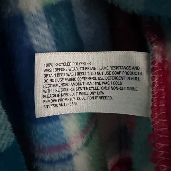 Cat & Jack Plaid Kids Robe - Red, Green, Blue Soft - Picture 3 of 4